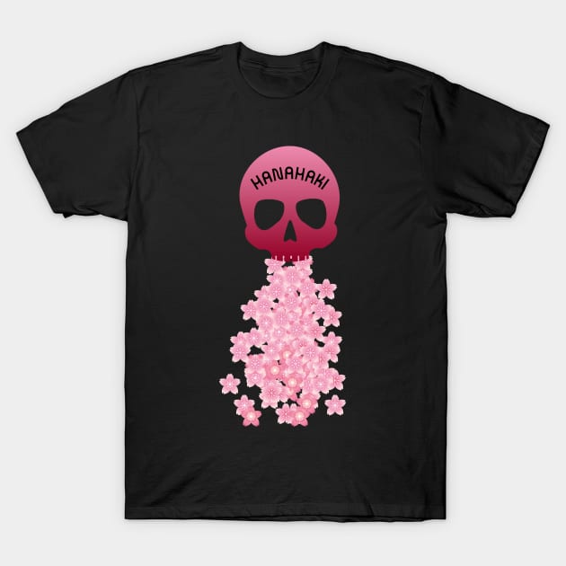 Hanahaki Flower Skull T-Shirt by Talesbybob